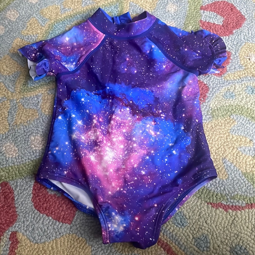 Janie and Jack rash guard 1 piece swimsuit 18-24 months